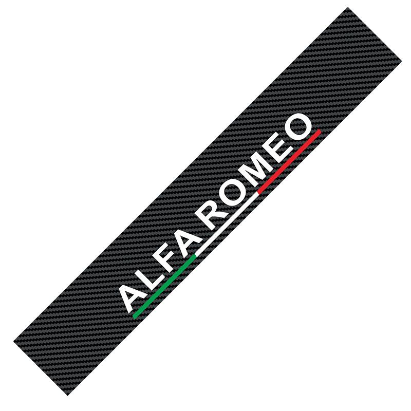 ZOPJT1 Carbon Fibre Color Car Windshield Sticker Decal for Alfa Romeo Logo Stelvio Brera Giulia 166 156 159 147 155 Mito GT Giulietta