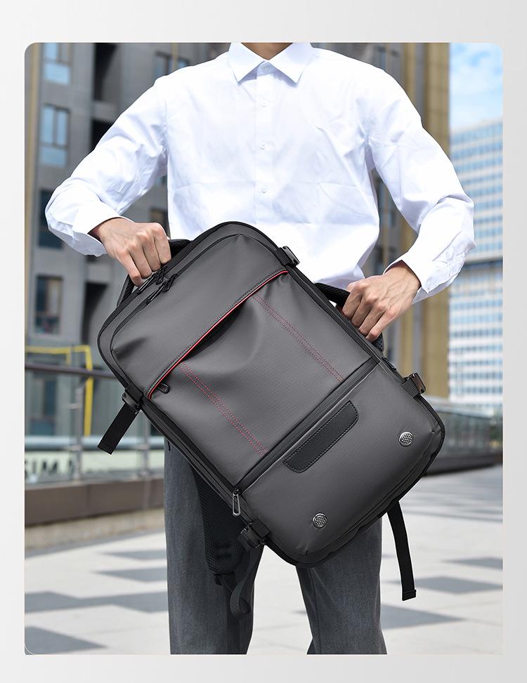 Men's Expandable Business Travel Backpack - Large Capacity & Multifunctional Vacuum Compression Design