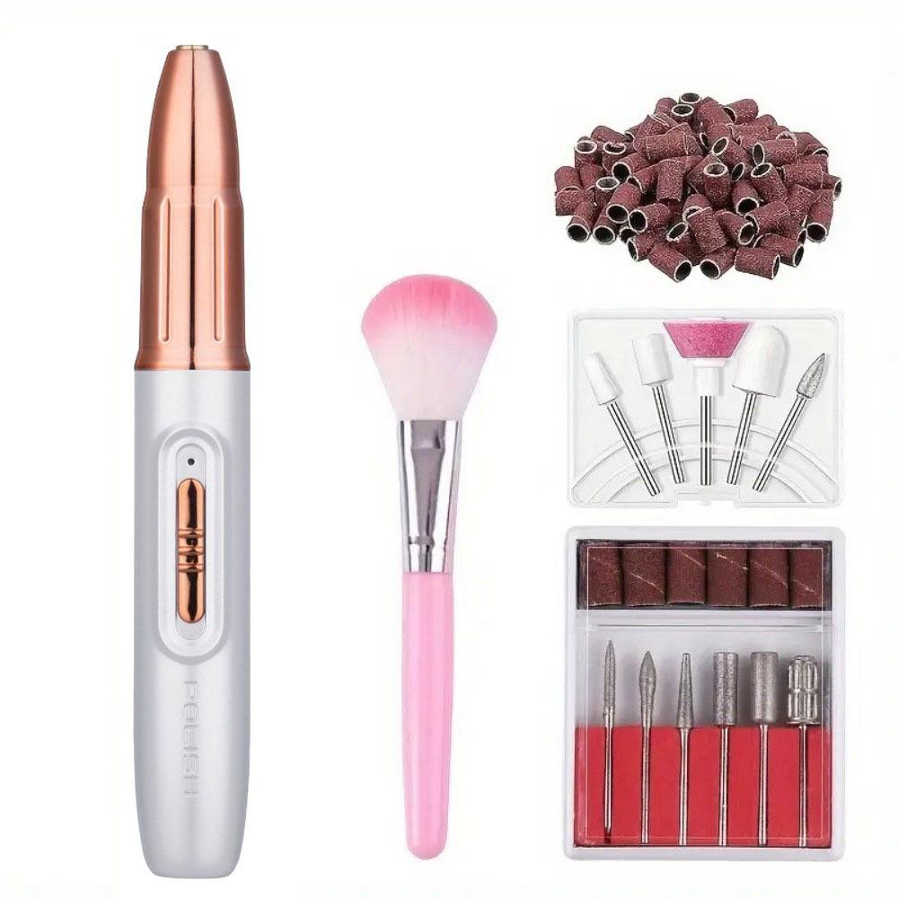 Low Noise Electric Nail Drill Machine Rechargeable Wireless Nail Dryer Nail Sanding File  Home Use