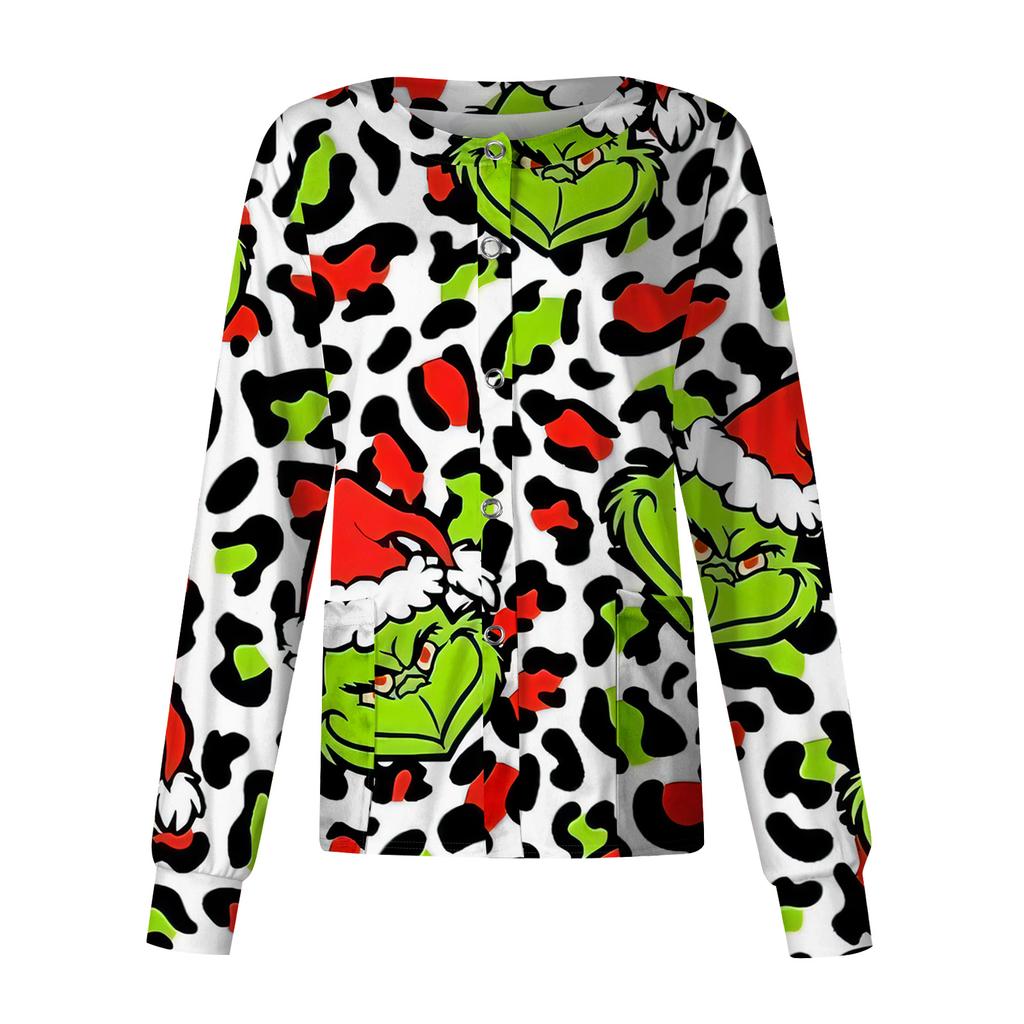 Women's Casual Long Sleeve Single Breasted  Printed Dry-nurse Top