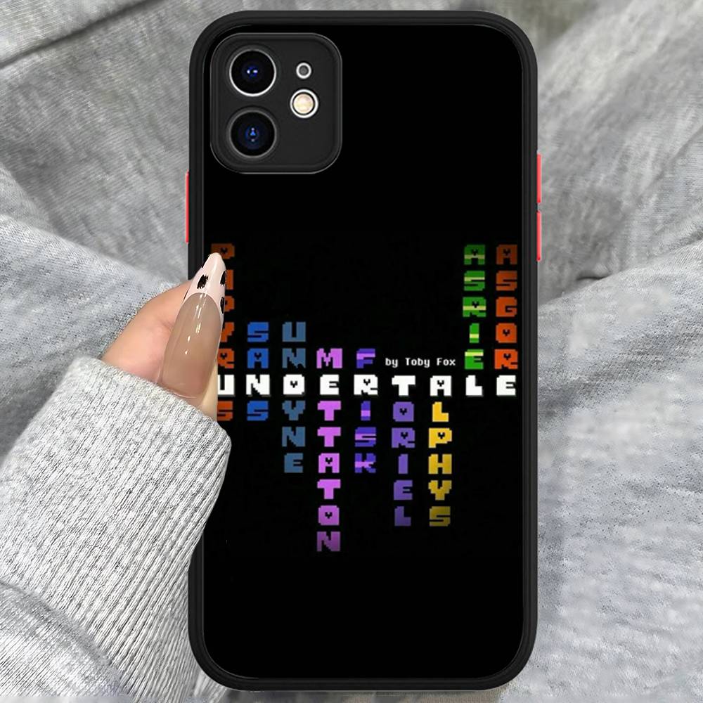 U-Undertale Game Silicone Case For IPhone 16 15 14 13 12 11 Pro Max Plus X XS MAX Shockproof Matte Cover