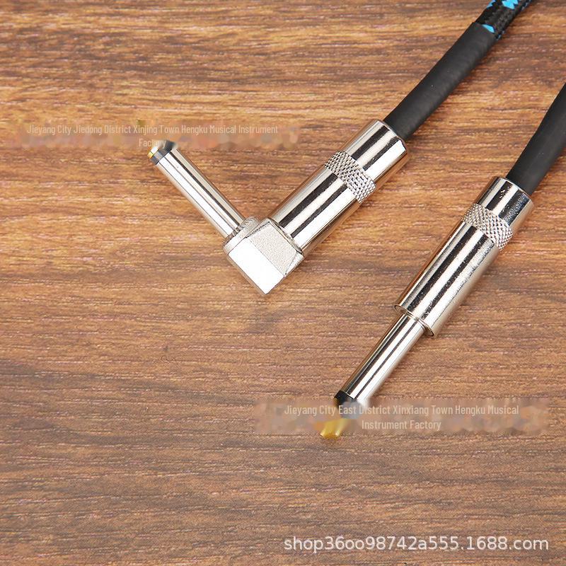 6,35 mm Audio-Abschirmkabel für Gitarre, Bass, E-Piano, Mixer – Rauschunterdrückung, gerader Stecker auf Winkelstecker.