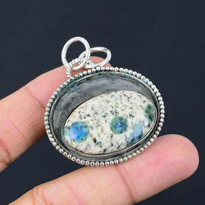 Anniversary Gift For Her Natural K2 Jasper Gemstone Pendant 925 Sterling Silver