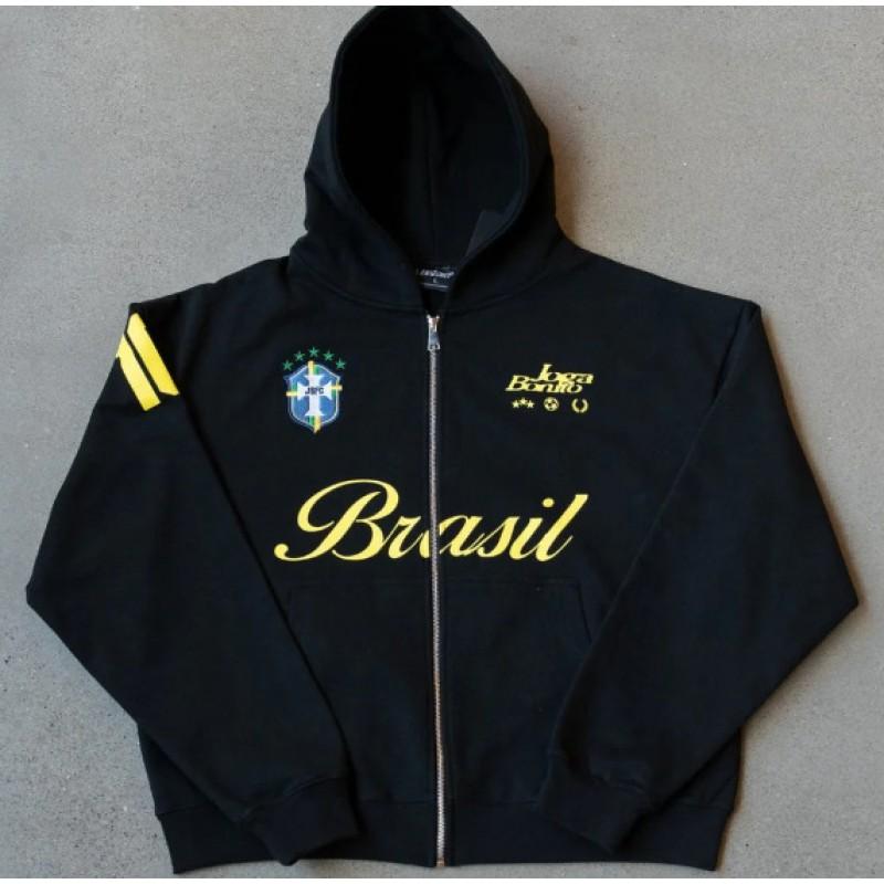 Hip Hop Streetwear Reißverschluss Hoodie Teens Lockerer Schnitt Buchstabenprint Sweatshirt Winter Freizeit Oberbekleidung