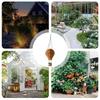 Solar Powered Hot Air Balloon Rattan Lantern - Handwoven Hanging Light, Waterproof Outdoor Decor for Garden Patio Porch
