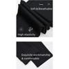 Calças casuais grandes de perna reta para mulheres, calças compridas, calças elásticas de cintura alta para mães, calças femininas de 9 pontos, pretas