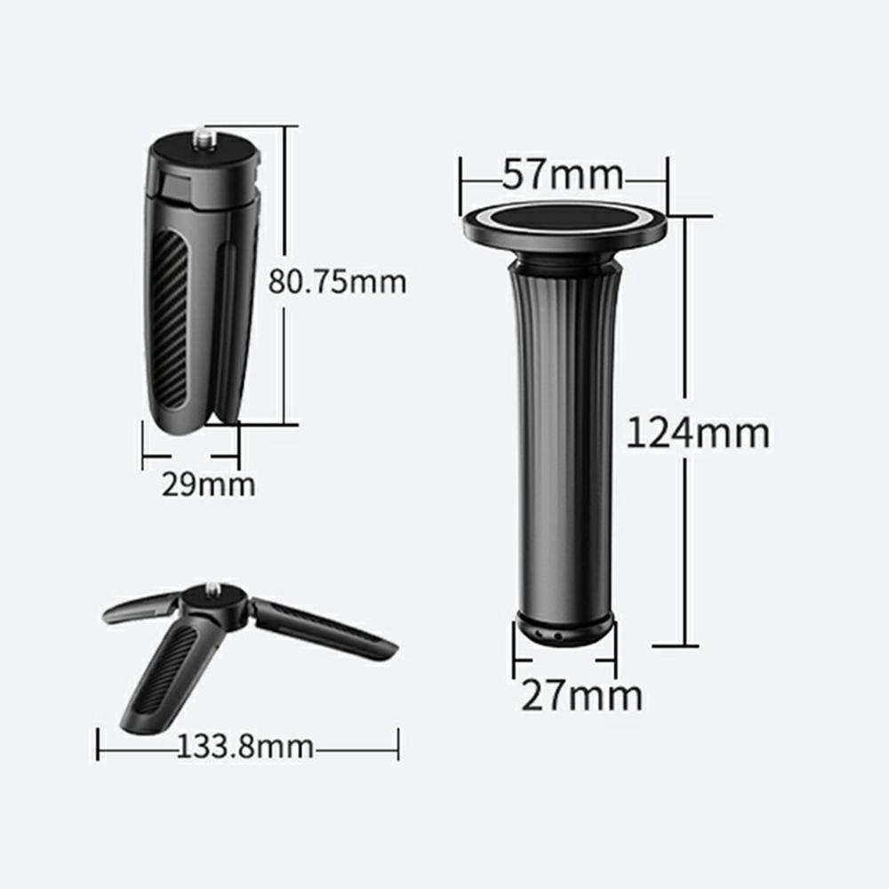 A004 Travel Magnetic Phone Stand with Tripod 360-Degree Rotation Lightweight Portable Phone Holder