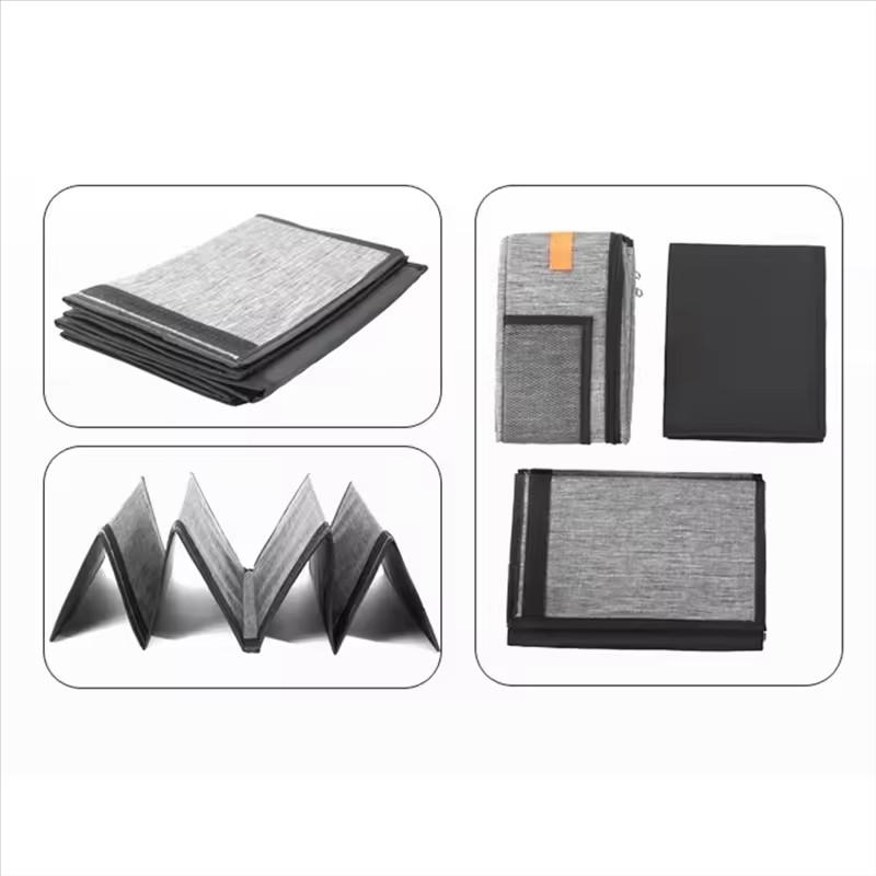 BOOTEELY Foldable Oxford Fabric Cat Litter Box Semi-Enclosed Splash-Proof Waterproof Travel-Friendly Compact Storage Cat Toilet