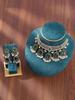 European Bohemian Necklace & Earrings Set: Retro, Ethnic Style Chain with Exaggerated Personality.