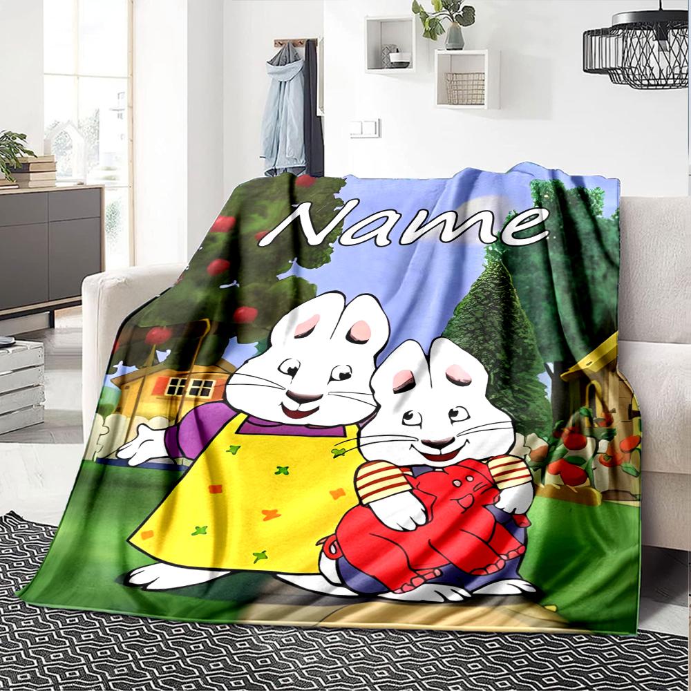 Customiz Name Personality Max and Ruby Blanket Soft &Warm Sofa Office Bed Travel Lunch Break Blanket, Gift Suitable All Seasons
