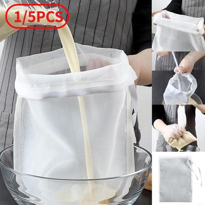 Yeniden kullanılabilir Peynir Bezi Tülbent Çanta Süzme için Somun Süt Torbaları Soğuk Demleme Çantaları Çay Yoğurt Kahve Filtresi Süzgeçler Çanta
