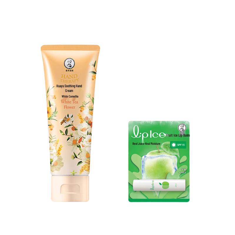 Mentholatum White Tea Hand Cream & Mixed Fruit Lip Balm Set