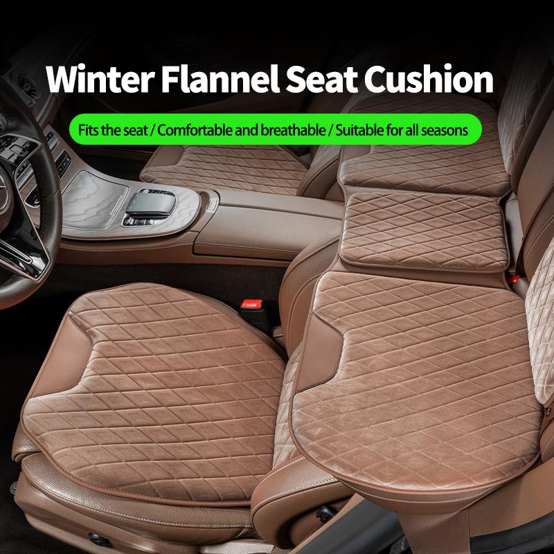 Car Seat Mats Flannel Full Coverage Seat Cover Protector Non-Slip Durable & Easy to Clean Universal Fit for Cars Trucks SUVs