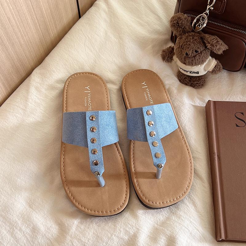 Flats Women's Slippers Clip Toe Summer Woman Sandals 2026 Fashion Beach Flip Flops Fashion Cozy Slides Women Sandalias De Mujer