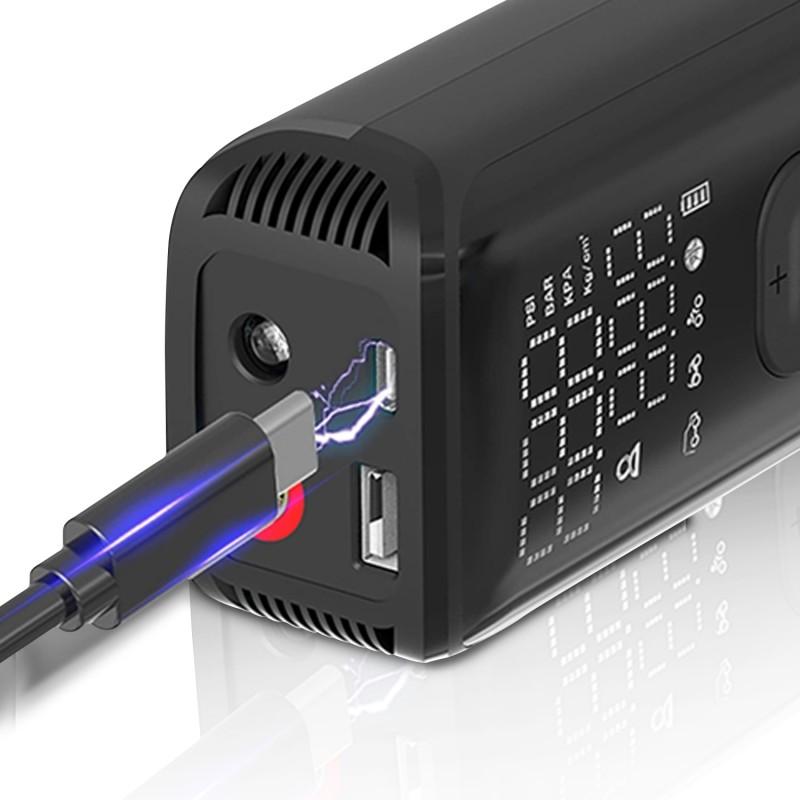 Vortex- Air Saver - Compresseur D'air Portatif - Powerbank Intégrée - Lampe Torche Led - 150 Psi