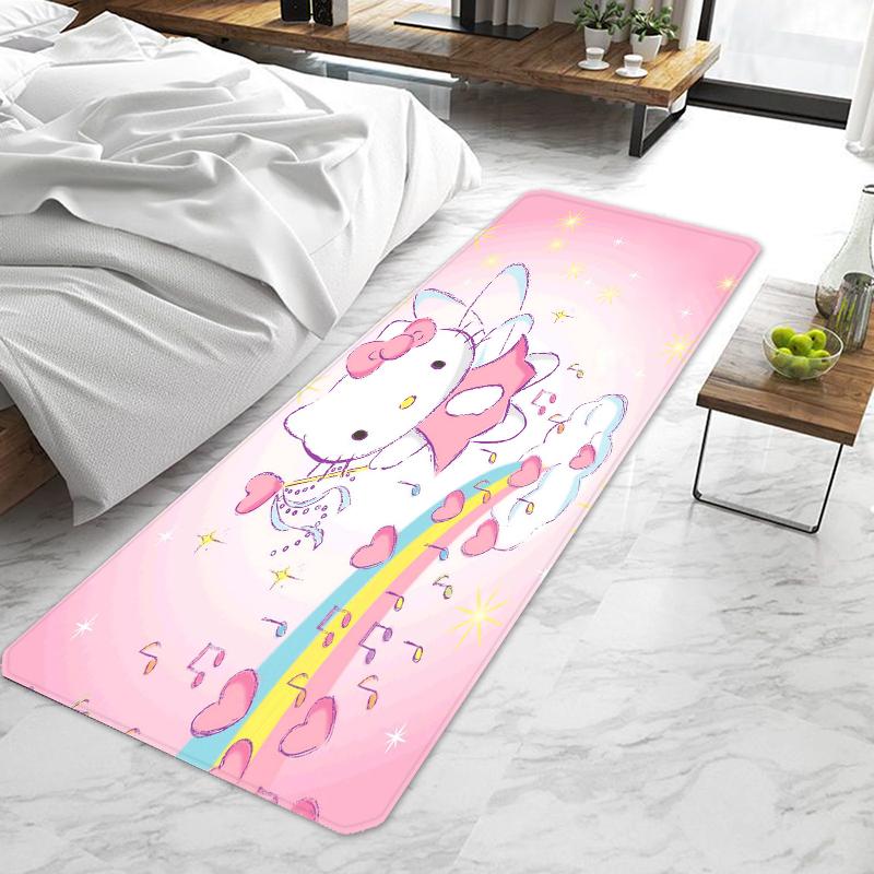 Cute Cartoon Hello Kitty Sanrio Door Mat Entrance Non-slip Washable Kitchen Carpet Living Room Hallway Rugs Bathroom Bath