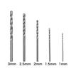 High Speed Steel 50pc Natural Color Small Twist Drill 1-3mm White Straight Shank Drill Bit Electric Drill DIY Woodwork Tool Set