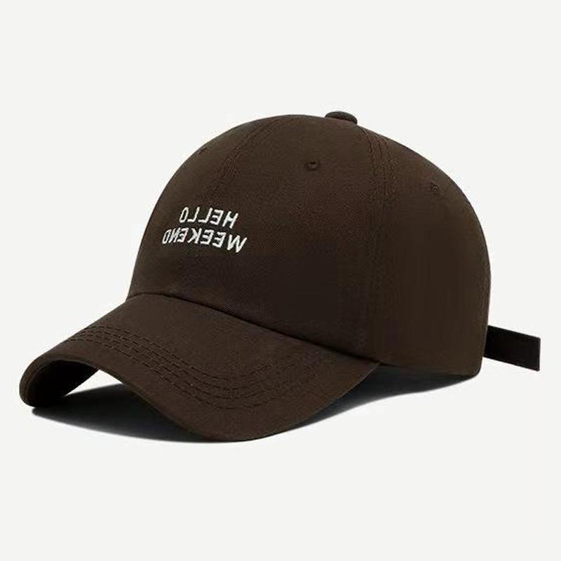 Duck Tongue Hat Women'S Versatile Letter Embroidered Curved Eaves Baseball Hat