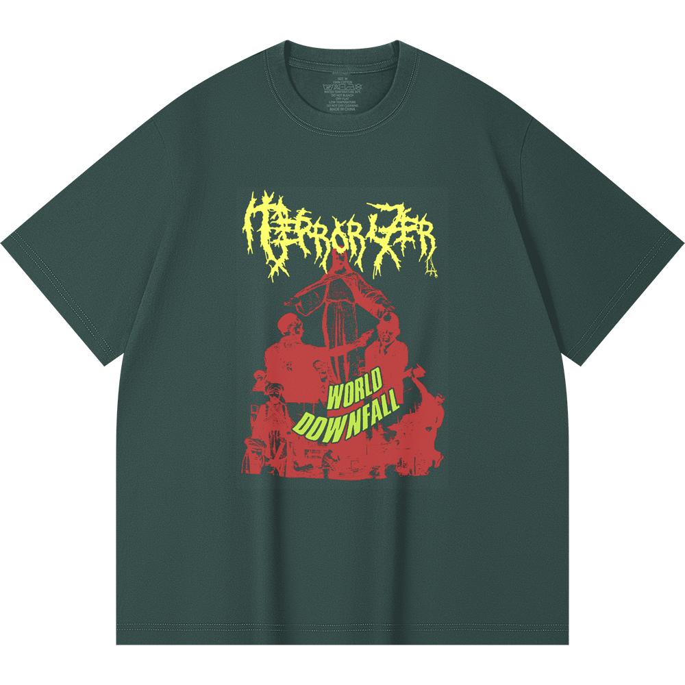 230 Gsm 100% Cotton Heavy Metal T-Shirt  Rock Band Popular Music Print Unisex Heavy Cotton T Shirt