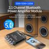 Bluetooth 5.0 Power Amplifier ZK-TB21 Amplifier ZK-MT21 Circuit Board 50W×2+100W Power 2.1 Channel Stereo Subwoofer Module
