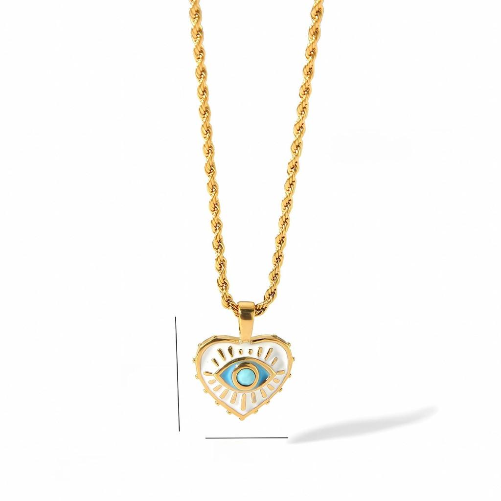 Style Heartshaped Necklace With 18k Gold Plating And Colorful Cz For Women