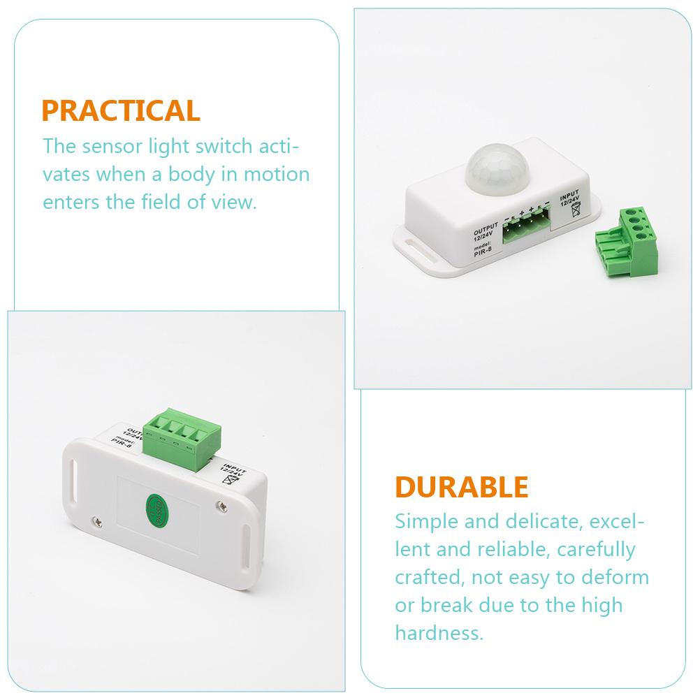 1pcs Motion Sensor Light Switch 12-24V Dc Infrared Pir Controller For Cabinet Pantry Under Bed Lighting 1-10 Min Adjustable