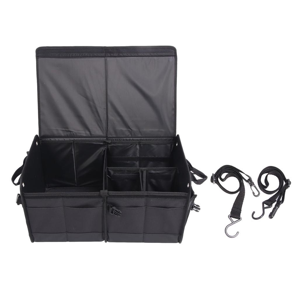 Car Trunk Storage Organizer Multifunctional Foldable Storage Box with Lid for Car SUV Sedan