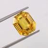 Natural Flawless Ceylon Yellow Sapphire Radiant Shape Loose Gemstone 12 Ct