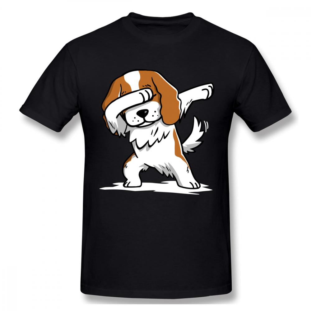 

Dabbing Cavalier King Charles Spaniel T-shirt For Men Plus Size Men Cotton Tees Streetwear 4XL