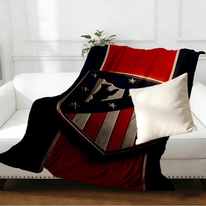 Coperta con Stampa Atletico Madrid - Morbida e Confortevole, per Camera da Letto, Viaggio, Divano, Decorazione per la Casa - Regalo di Compleanno o Natale per un Amico
