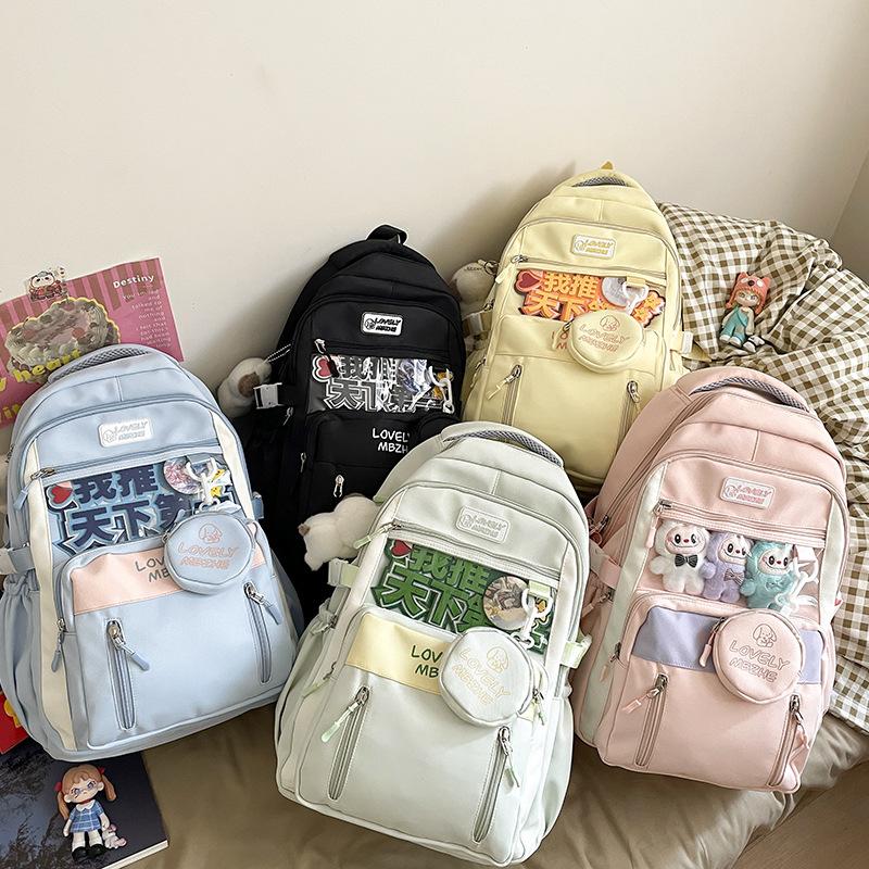 Japanese girl ins bag large capacity two-dimensional fashion backpack youth campus primary and secondary school student schoolbag