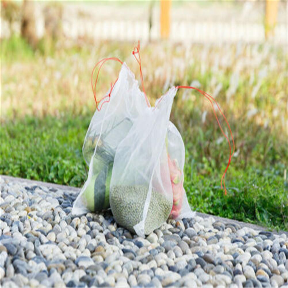 50pcs Garden Plant Fruit Protection Drawstring Repellent Net Bag For Insects Pests Birds