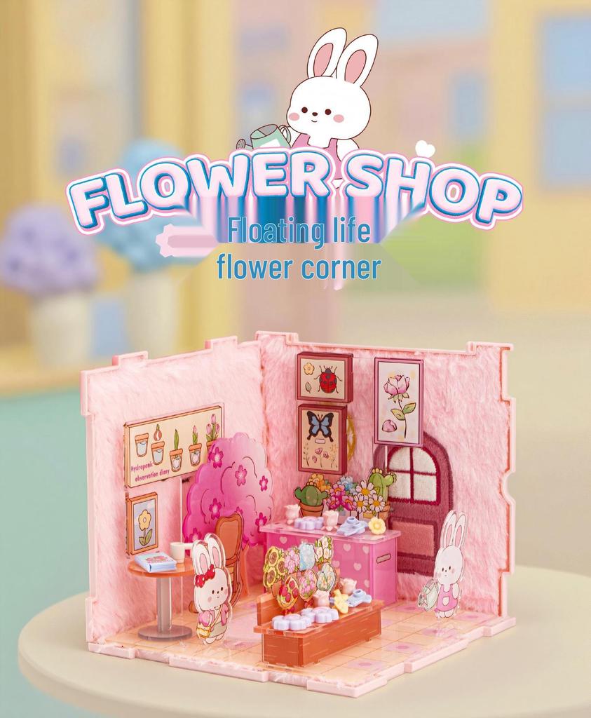 Children's DIY Dollhouse Model with Lights - Big City & Small Town 3D Building Puzzle Educational Toy Gift