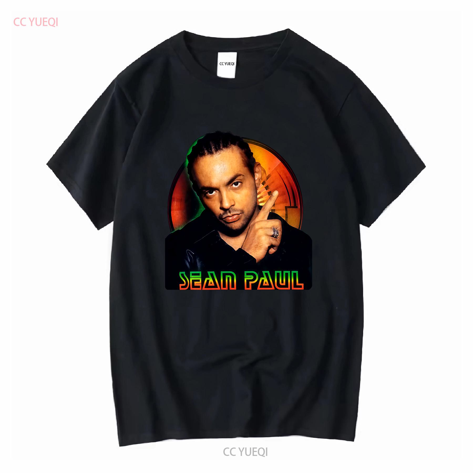 

RAPPER Sean Paul black T shirt short sleeve All sizes S to 5Xl X858 vintage Washed Soft Casual Stretched fashion Versatile 4XL