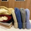 Autumn and Winter Cold Hat Wool Hat Women's Trendy Versatile Knitted Hat Men's Cool Velvet Thickened Warm Cold Hat