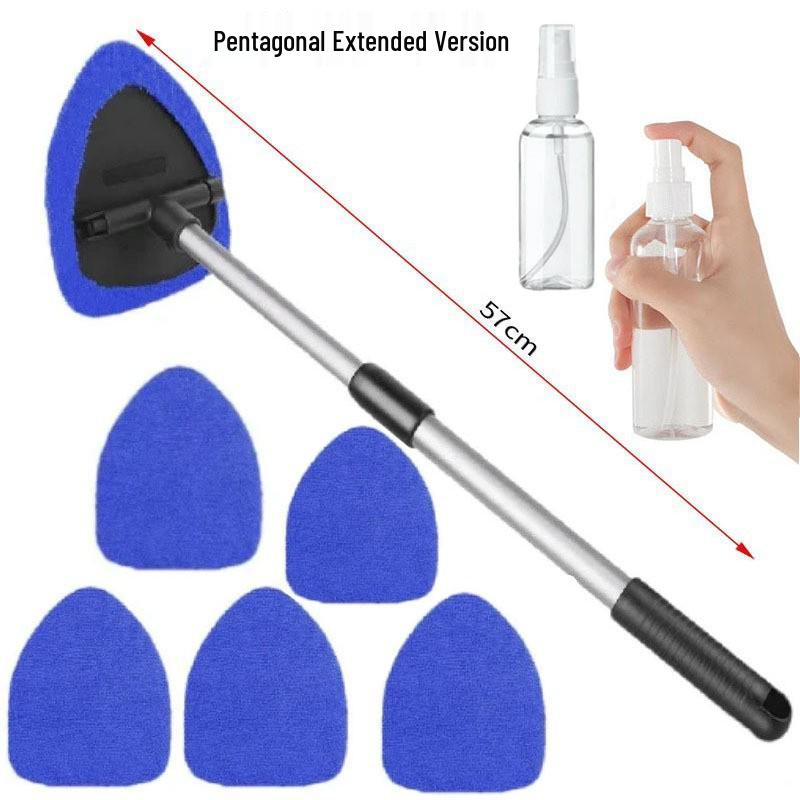 Telescopic Microfiber Car Window Cleaning Brush & Scraper