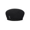 VARZAR Epoxy Stud See-Through Beret Black