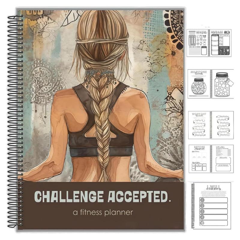 

Undated 90 Day Exercise Goal Planner Weekly Habits Trackers Notebook For Fitness Goal Thick and Smooth Paper Journal