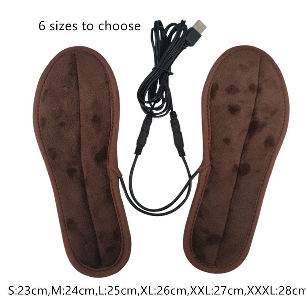 Heating Insoles Sports Outdoor Feet Warm Sock Foot Warming Pad Washable USB Heated Shoe Insoles