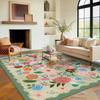 French Style Living Room Decoration Carpet Thick Plush Rugs for Bedroom Flower Pattern Study Floor Mat Fluffy Soft Cloakroom Rug
