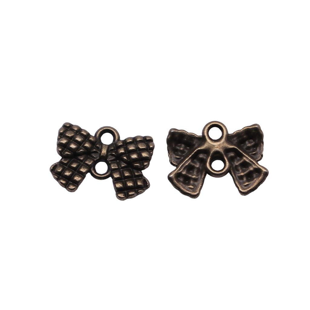 Double Hole Bow Connectors Cute Ribbon Charms For Earring And Bracelet Making