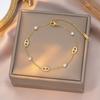 Elegant 18K Gold Titanium Steel Bracelets: European & American Fashion, Non-fading, Women's Versatile Personality Hand Jewelry