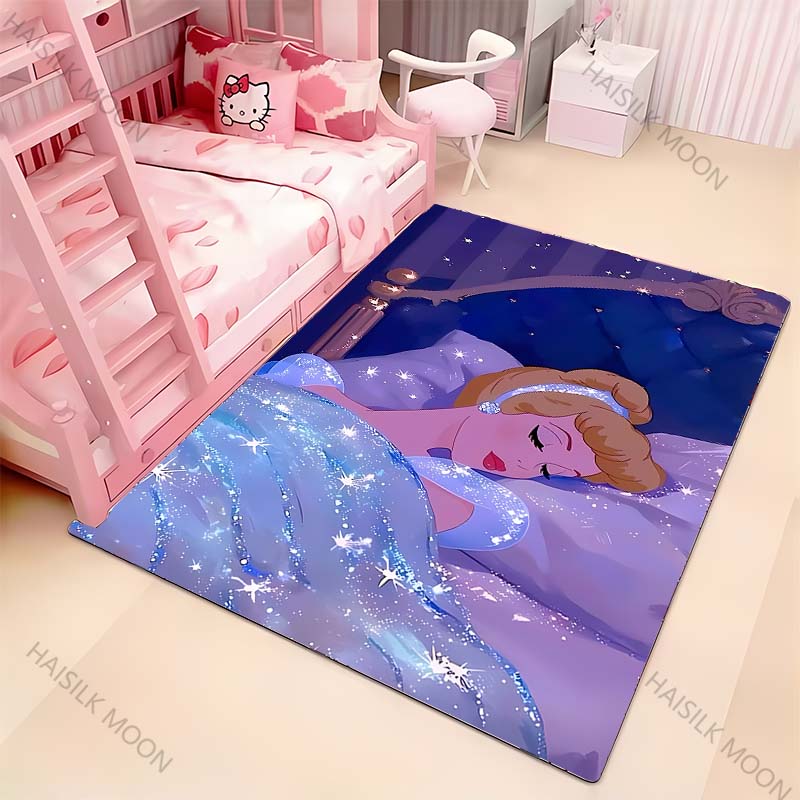 Disney Sleeping Beauty Princess Series Printed Carpet Rugs for Living Rooms Bedrooms Decorative Mat Kids Play Rugs Luxury Gift