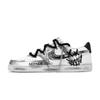 Court Vision 1 Smirk Leder Rutschfest Dämpfung Niedrig geschnitten Skateboard-Schuhe Herren Schwarz Weiß DH2987-101(Team434-)