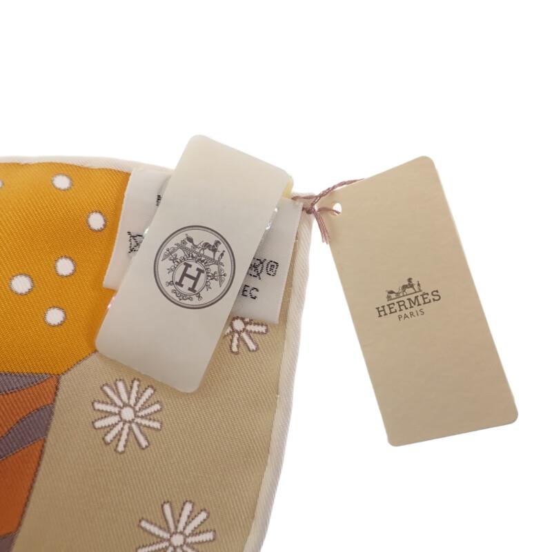 HERMES   scarf yellow silk Women