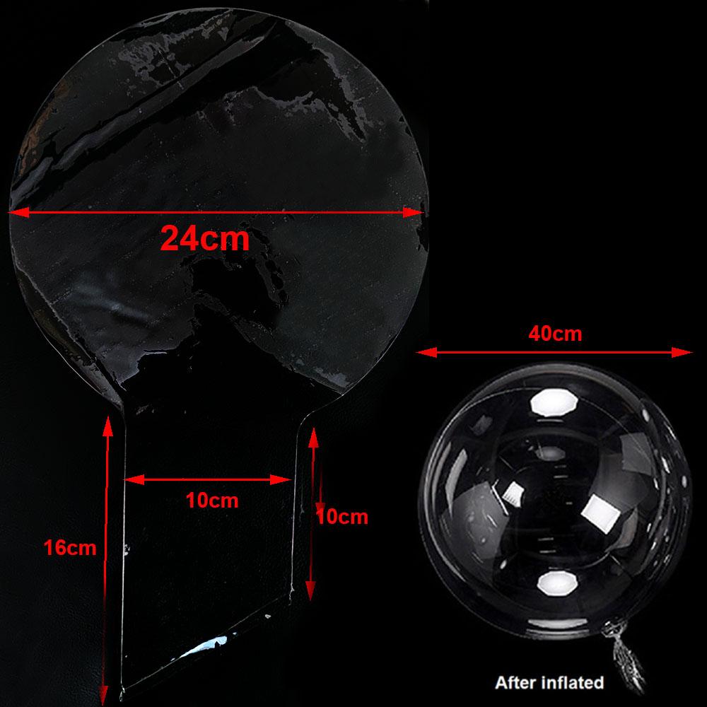 10/20/30/40/50pcs 24inch 10cm Wide Neck Transparent Bobo Balloon Wide Mouth Christmas Birthday Wedding Party Decoration Supplies 10pcs