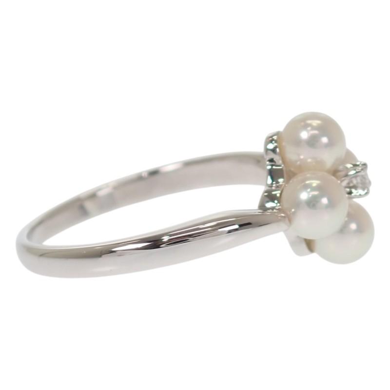 MIKIMOTO  #9(JP Size) ring K18 white gold/Akoya Pearl Women