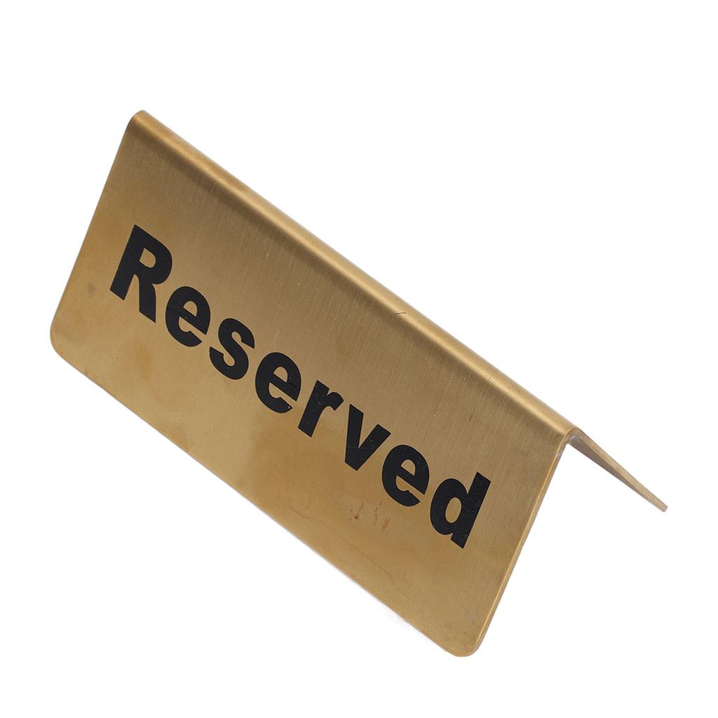 Metal Table Top Sign Strong Stainless Steel Double Sided Space Saving Gold Tabletop Sign for Party Wedding Hotel