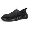 Men's Handmade Leather Shoes Slip on Casual Sneakers Low-top Walking Shoes