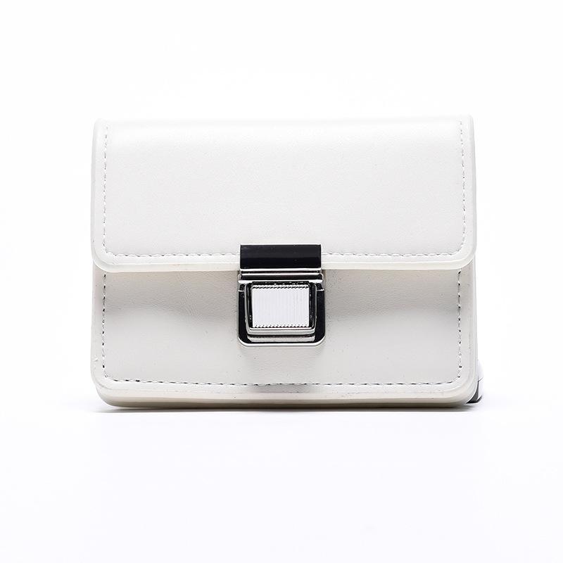 

Новый женский кошелек кошелек для девочек короткий однотонный простой инс студенческая сумка для карточек женский кошелек белый